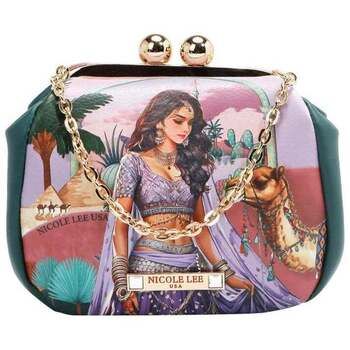 Nicole Lee Bandolera MINI BOLSO CRUZADO CON CIERRE KISS LOCK (QUEEN CLEOPATRA) para mujer