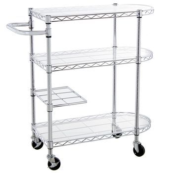 Mesa Camarera Metal,metacrilat O 3 Baldas