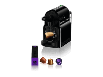 Cafetera de cápsulas - De'Longhi Nespresso® Inissia EN80.B, 1260 W, 19 bar, 0.7 l, Calentamiento 25 s, Apagado automático, Negro