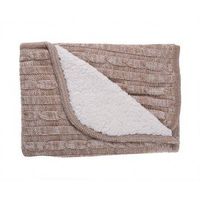 manta de punto sherpa beige melange