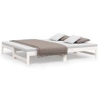 sofa cama  cama para adultos extraible madera maciza de pino blanco 2x75x190 cm