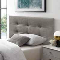 cabecero cama texas button deluxe tapizado tejido antimanchas gris 135x70cm