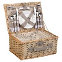 cesta de picnic marron 40x28x19