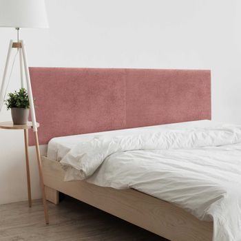 Dhome Cabecero Rojo 220cm Dual Acabado Toalla Soft Tapizado Liso 4cm Grosor 50cm Alto Tejido Suave Para Pared Acústicos Cabeceros Absorbentes (220cm Dual, 4cm - 50 Al. - Rojo)