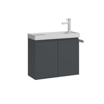 Mueble Para Lavabo  - 60 X 22 X 50 Cm - Antracita Mate