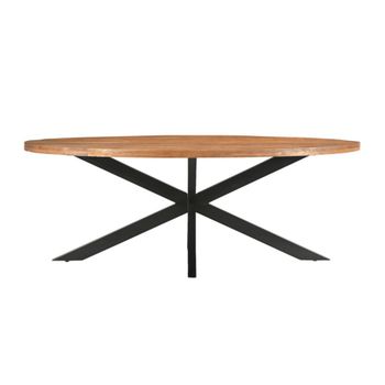 Mesa de comedor ovalada 8/10 personas 210 cm de madera
