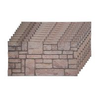 set de 10 paneles decorativos piedra natural beige 100x50cm 5 m2
