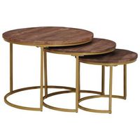 mesas de cafe nido 3 uds marron oscuro 60 x 60 x 45 cm vidaxl