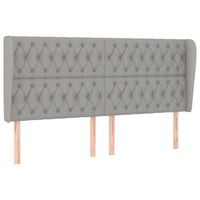 cabecero accesorio para dormir mueble de dormitorio con borde lateral 203 x 23 x 118128 cm tela gris claro tdl0205168