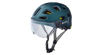 Casco urbano cairn quartz visera led usb mips azul metalizado