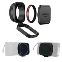 freewell real lens hood cplfiltros de niebla negra y tapa de lente nfc diseno abatible compatibilidad camara ricoh griii y ricoh griiix