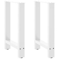 patas para mesa de comedor blancas 2 unidades 50 x 72-73 cm acero vidaxl