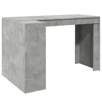 Escritorio Madera De Ingeniería Gris Hormigón 123,5x73,5x75 Cm Vidaxl