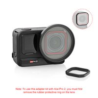 anillo adaptador de filtro uv puluz de 52mm con cubierta de lente para insta360 ace proinsta360 ace pro 2 accesorios adaptadores de lente