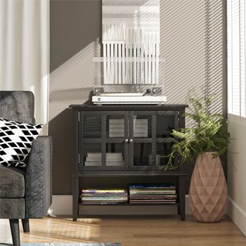 Armario con 2 puertas en mdf negro