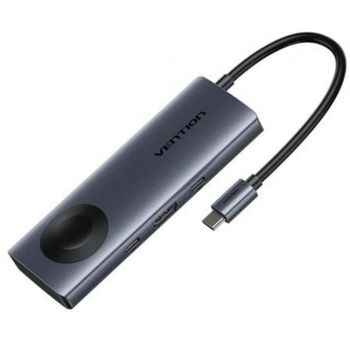 Concentrador USB-C Vention TPMHB con Carga Inalámbrica y HDMI 4K