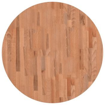 Tablero De Mesa | Tablero Escritorio Redondo De Madera Maciza De Haya Ø80x1,5cm