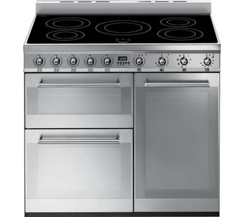 SMEG Symphony SY93I 90 cm Electric Induction Range Cooker - Stainless Steel, Stainless Steel