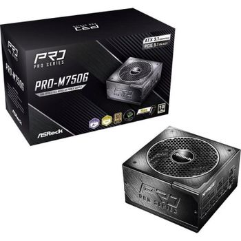 Fuente de alimentación AsRock PRO-M750G 750W Certificación 80+ Gold ATX 3.1