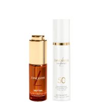 lancaster self tan sun-kissed face drops 15ml  sun perfect illuminating cream spf50 bundle