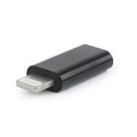 adaptador usb tipo-c hembra a 8 pines macho gembird a-usb-cf8pm-01 negro