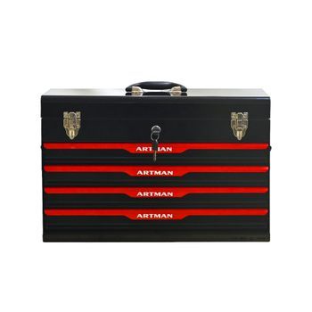 Caja De Herramientas - Organizador Con Cajones - Acero - Negro (53.2x22.3x34.5cm)