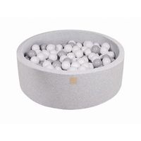 meowbaby piscina de bolas round seca para ninos gris claro  grisblanco 200 pcs 90x30cm