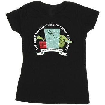 Disney Camiseta manga larga The Mandalorian Galaxy's Greetings para mujer