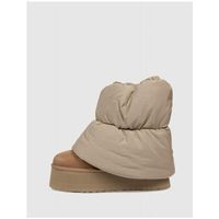 ugg botines botin classic mini dipper puffer taupe para mujer