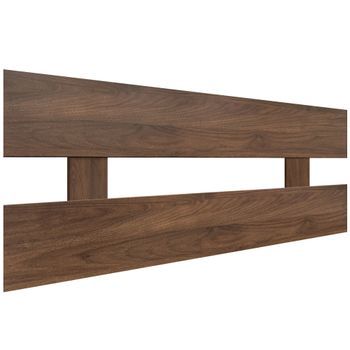 Dhome Cabecero Nogal 100cm Horizontal Estilo Valla Madera Reciclada Dm Herrajes Incluidos (100cm Horizontal Valla, Nogal)
