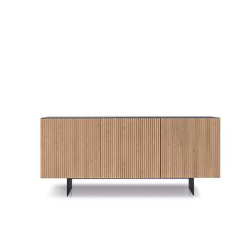 Aparador 3 puertas en madera beige con 2 pies 180x50 cm 80h