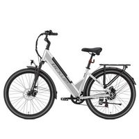 bicicleta electrica urbana bekup v1 66 cm 26 cuadro bajo bateria extraible de 522 wh plateada