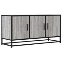 mueble tv madera ingenieria y metal gris sonoma 100x35x50 cm vidaxl