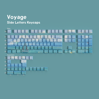 jcm voyage-teclas pbt con estampado lateral perfil de cereza retroiluminado a traves de letras tranparentes juego grande de tapas para llaves para wooting hi75 a75