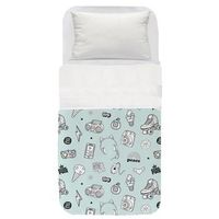 colcha ajustable infantil cascos azul -  cama105x200 205x280