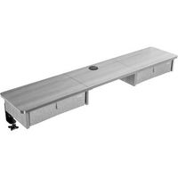 cajonera con 2 cajones 120cm aaade cajones a tu mesa 120x25x115cm color gris - duronic dd3 gy