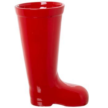 Paraguero Ceramica Bota Roja