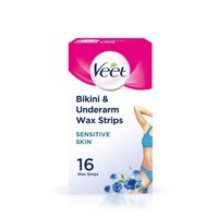veet bikini  underarm wax strips for sensitive skin