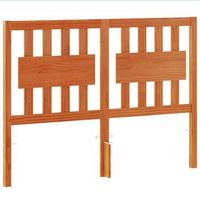 cabecero de cama  panel de cabecera madera maciza de pino marron cera 135 cm