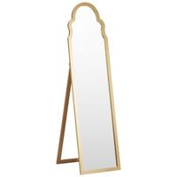 espejo de pie dorado 40 x 150 cm mdf soporte marco decorativo moderno chatillon