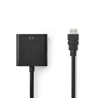 adaptador de cable de video nedis ccgb34900bk02 hdmi a vga con audio 02 m negro