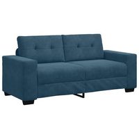 sofa de dos plazas azul 180x77x82 cm terciopelo vidaxl