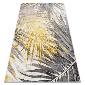 Bliss Z217az276 Alfombra Dorado / Gris - Hojas De Palma, Moderna, Estr 160x220 Cm