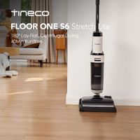 tineco floor one s6 stretch lite aspirador en seco y humedo 180    aspiradora humeda lay flat secado al aire centrifugo 40 min tiempo de ejecucion limpieza de bordes de doble cara alcance muebles