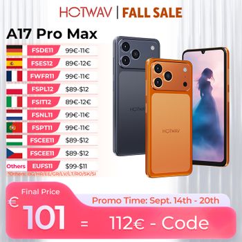 Teléfono Inteligente HOTWAV A17 Pro Max, Pantalla de 6.75'' y 120Hz, 4GB de RAM, 256GB de Almacenamiento, Android 15, Batería de 5160mAh, Teléfono Móvil Delgado con Conector para Auriculares de 3.5mm