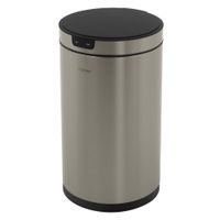 cubo de basura con sensor de movimiento 30l de acero plateado
