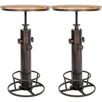 juego de 2 mesas de bar ruhr metal bronce o 54 cm clp