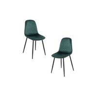 pack 2 sillas boide de terciopelo 8543503850 cm - verde