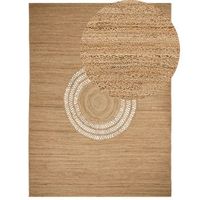 alfombra de yute natural estilo boho beige 300 x 400 cm bogazoren