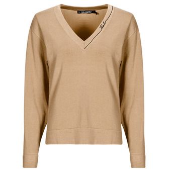 Karl Lagerfeld Jersey LIGHT V-NECK KNIT SWEATER para mujer